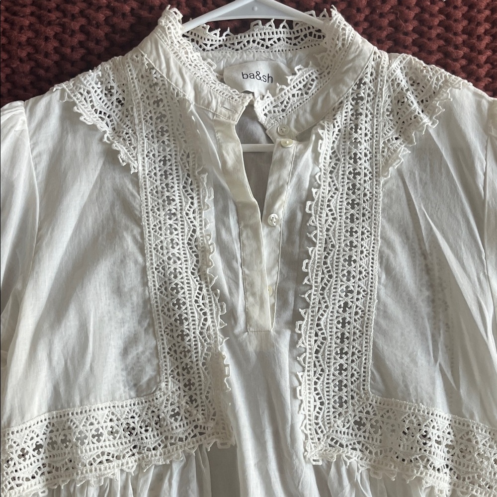 ba&sh Women's Cream Lace Blouse - LARGE NWOT - Picture 4 of 4